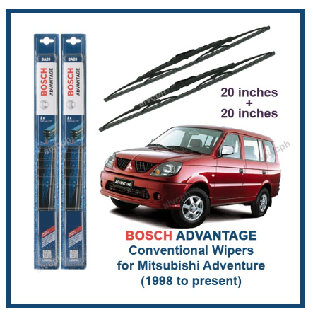 Bosch Advantage Wiper Set Mitsubishi Adventure (20" / 20") Conventional Blade 20 inches