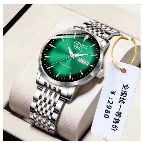 ORUSS Original Swiss Luxury Stainless Steel Waterproof Watch Men's Calendar Luminous Simple Trendy Korean Watch M3