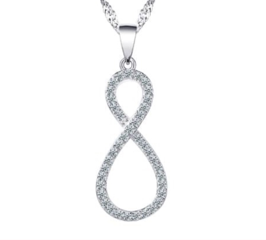 Infinity Necklace 92.5 Italy Silver Korean and Japan Fashion Jewelry