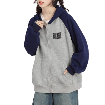 Lovito Women Casual Letter Zipper Coat LNE29100 (Multi-Color)