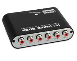 VAORLO Digital 5.1 Audio Decoder Dolby Dts/Ac-3 Optical To 5.1-Channel RCA Analog Converter Sound Audio Optical/Coaxial Adapter Amplifier For TV/DVD/PS4 Digital Audio Output