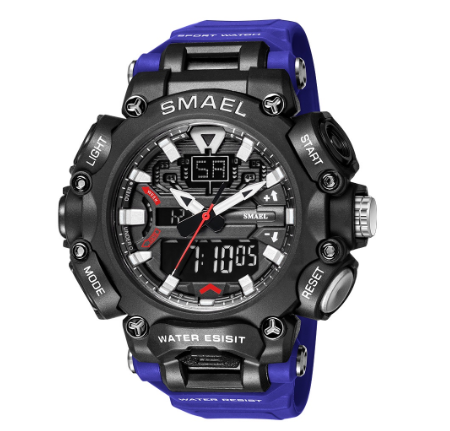 Smael Men's Dual Display Quartz Digital Watch Military Waterproof Chronograph M7