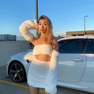 Women Sexy Off Shoulder Cropped T-Shirt Skirt 2 Piece Fleece Set