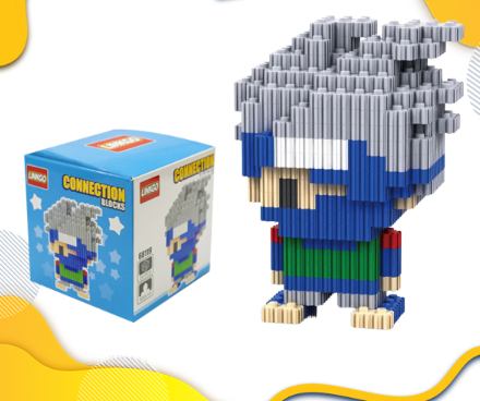 Retailmnl Linkgo Famous Ninja Diamond Nano Block Mirco Mini Building Block Cartoon Kids Toys