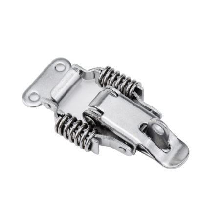 Stainless Steel Spring Loaded Toggle Latch Lock Compression Spring Draw Latch Clamp Case Cabinet Boxes Toggle Hasp Latch with Lock Hole