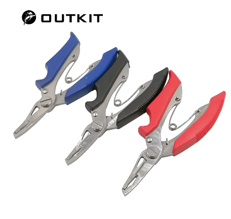 OUTKIT Convenient Stainless Steel Fishing Scissors Pliers Line Cutter Lure Bait New Remove Hook Tackle Tool Kits Accessories