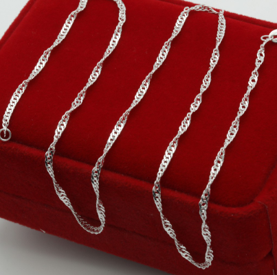 Silver R034 92.5% Italy Silver Ladies Necklace NEC027