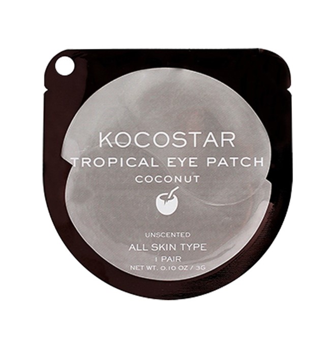 Kocostar Korean Coconut Tropical Hydrogel Patch for Hydration And Puffiness Dark Under Eye Area 1Pair