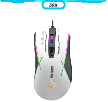 Zeus X Gundam (GD-001BLACK  RGB LED Wired Gaming Mouse RGB Backlit - GD-001 BLACK EDITION
