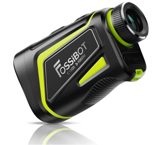 FOSSIBOT Golf Rangefinder Laser Range Finder with Slope and High-Precision Flag Pole Locking Vibration Function, 6.5X Magnification, 1100 Yards, C1000 Rechargeable Range Finders with Magnet Stripe