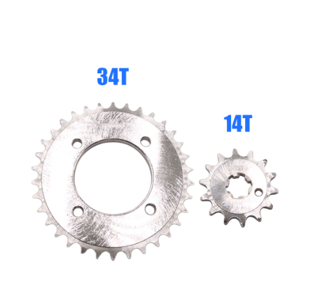 SK Final Engine Sprocket Chain Set 34T 14T 428x108L For Vega