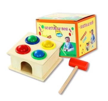Small Hammer Case Toy Wooden Ball Game Educational Toy Activity