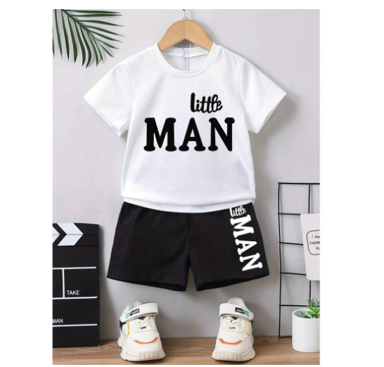 Boys Shirt Suits Baby Polo Terno Clothes 0-5 years Child Print Shirt and Shorts Terno for KidSorts Two Sets of Kids S23