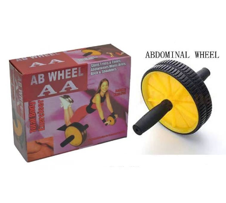 AB Abdominal Wheel Total Body Gym Exercise Fitness Equipment Yellow