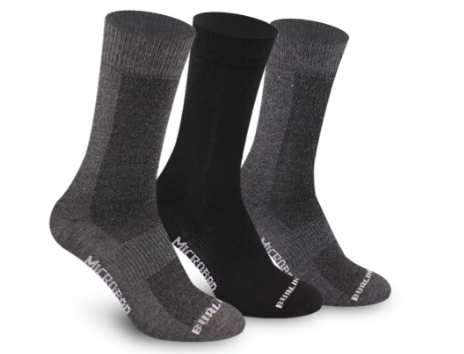 Microban Men’s Cotton Lite Casual Crew Socks