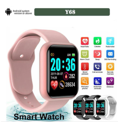 Macaron Y68 Smart Watch D20 Waterproof Bluetooth Sport SmartWatch Fitness Tracker Wristban