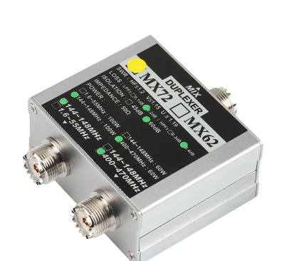 Walkie Talkie Ham VHF UHF Tri-Band Amateur Two Way Radio Antenna Combiner MX72 60-100W Linear Antenna Duplexer