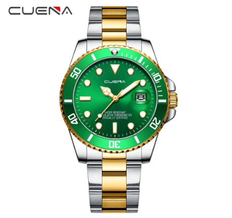 CUENA Men's Watch Original Brand Luminous Fashion Business Stainless Steel Waterproof 6004 003