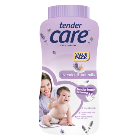 Tender Care Hypoallergenic Baby Powder Lavander & Oat Milk 200g