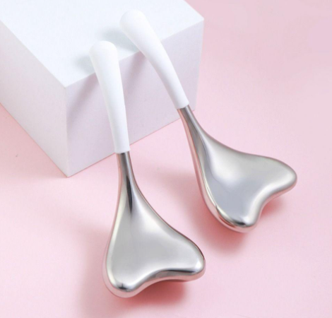 acial Globes Roller SPA Fishtail Ice Globes, Cryo Sticks Eyes Anti Wrinkles Stainless Steel Face Massage Roller for Beauty