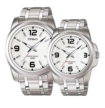 Stainless Silver Strap Fashion Watch for Couple