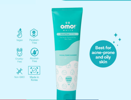 Omo! White AcneClear White Facial Foam Cleanser