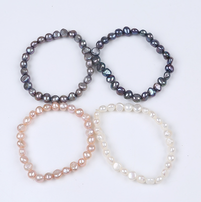 Real Natural Pearl Bangles Baroque Freshwater Pearls Bracelet