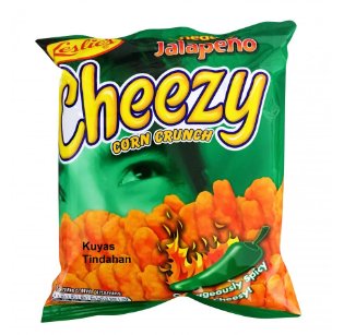 Leslies Cheezy Corn Crunch Cheddar Jalapeno 70g