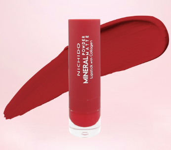 NICHIDO Mineral Powder Matte Lipstick With Collagen Booster - Wine Soiree