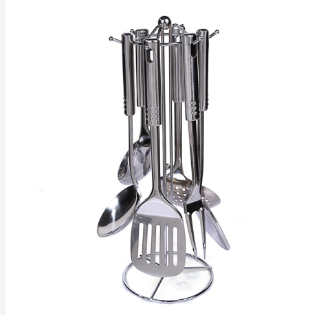 7Pcs Stainless Steel Cooking Tool Set Colander Spatula Shovel Spoon Kitchenware Gadgets