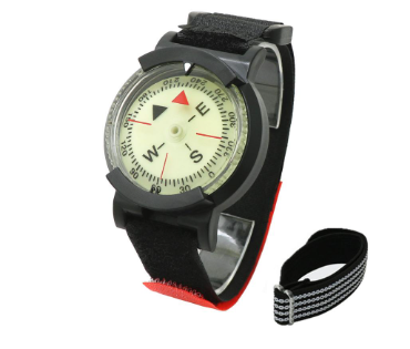 50M Underwater Diving Compass Luminous Dive Wrist Compass Waterproof Navigation Tool for Diving Camping Cycling Outdoo