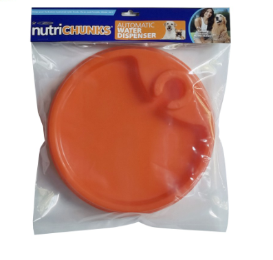 Nutri Chunks Automatic Water Dispensing Dish (Orange)