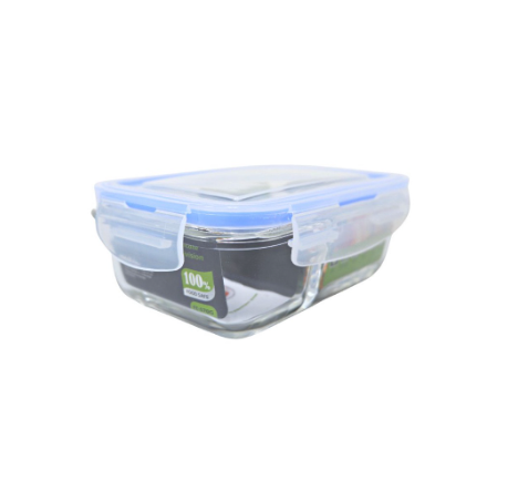 Masflex Rectangular Glass Food Container 450ml with Division 12 x 17 x 7cm
