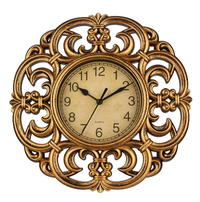 Digital Clock European Style Vintage 3D Creative Wall Clock Home Decor Silent Clock Wall Decor