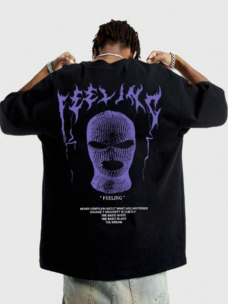 Manfinity EMRG Men's Plus Size Printed Round Neck T-Shirt