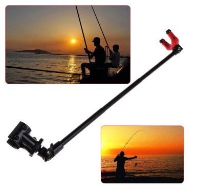 PRESTON Carbon Fiber Pole Stand Telescopic Bracket Fishing Rod Holder Extend Outdoor Adjustable Stretched Pole Rack