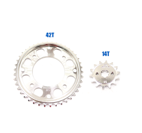 SK Final Engine Sprocket Chain Set 42T 14T 428x124L For Honda CB110