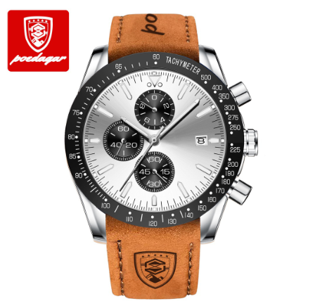 Original Luxury Fashion Waterproof Luminous Men's Watch Quartz Business Leather Watch 06