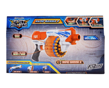 Happy Line Fast Shots Rapid Gamma 2 Blaster Toy