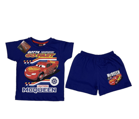 Disney Cars Gotta Fast Boys Kids And Toddlers Royal Blue T-Shirt And Shorts Set