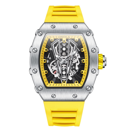 ONOLA 3826 Fashion Trend Casual Waterproof Quartz Men's Watch Silicone Band Sports 1