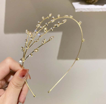 Simple Crystal Rhinestones Headband Women Girls Hair Band Hair Accessories