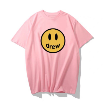 DREW Smiley T-shirt Pattern Casual Cotton Unisex Asian Size
