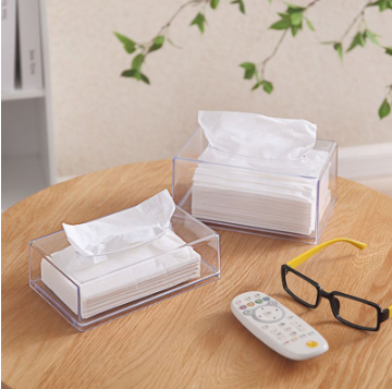 Sleek Smooth Acrylic Finish Tissue Paper Dispenser Wipes Napkin Holder Organizer Box For Bathroom IP