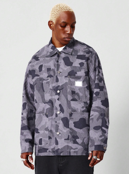 SUMWON Chore Jacket With Camo Print