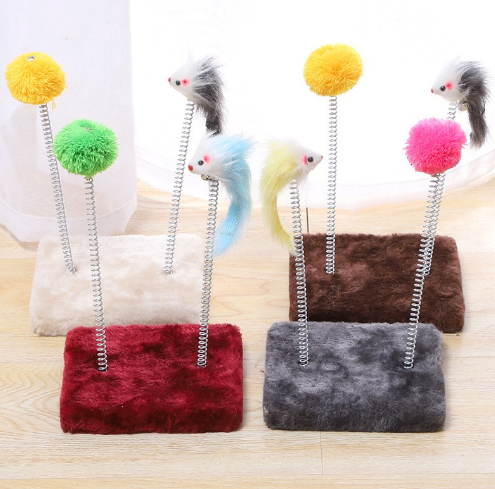 Cat Toys Pet Kitten Play Spring Elastic Interactive Catcher Toy