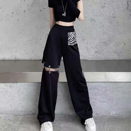 Fashion Personality Niche Wide-leg Pants Women's Summer Harajuku Style Large Size Loose Casual Sport