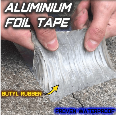 Aluminum Foil Tape, Butyl Waterproof Tape, Super Fix Repair Wall Crack Easy to use