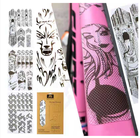 Bike Frame Sticker Mountain Bike Scratch Resistant Frame Protector Removable Sticker Road Bicycle