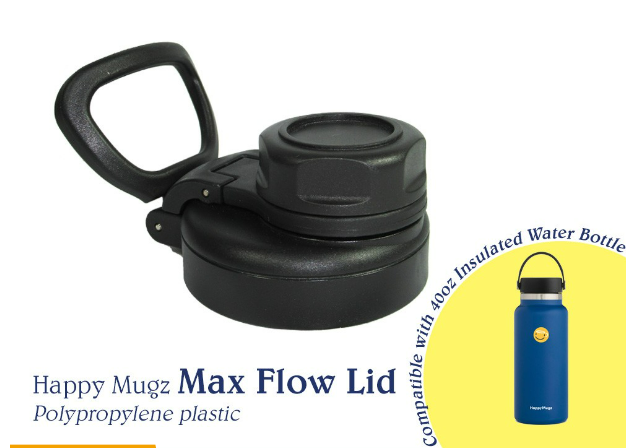 Chef's Classics Happy Mugz Max Flow Lid for 40oz Insulated Water Bottle
